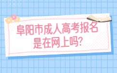 阜陽市成人高考報名是在網(wǎng)上嗎